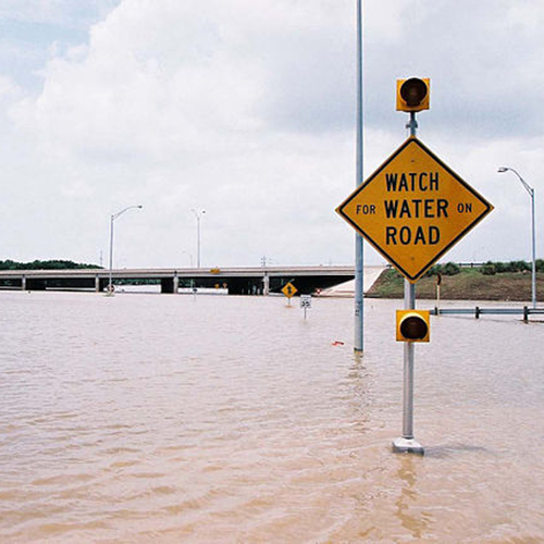 Image of Houston flooded after hurricane Harvey